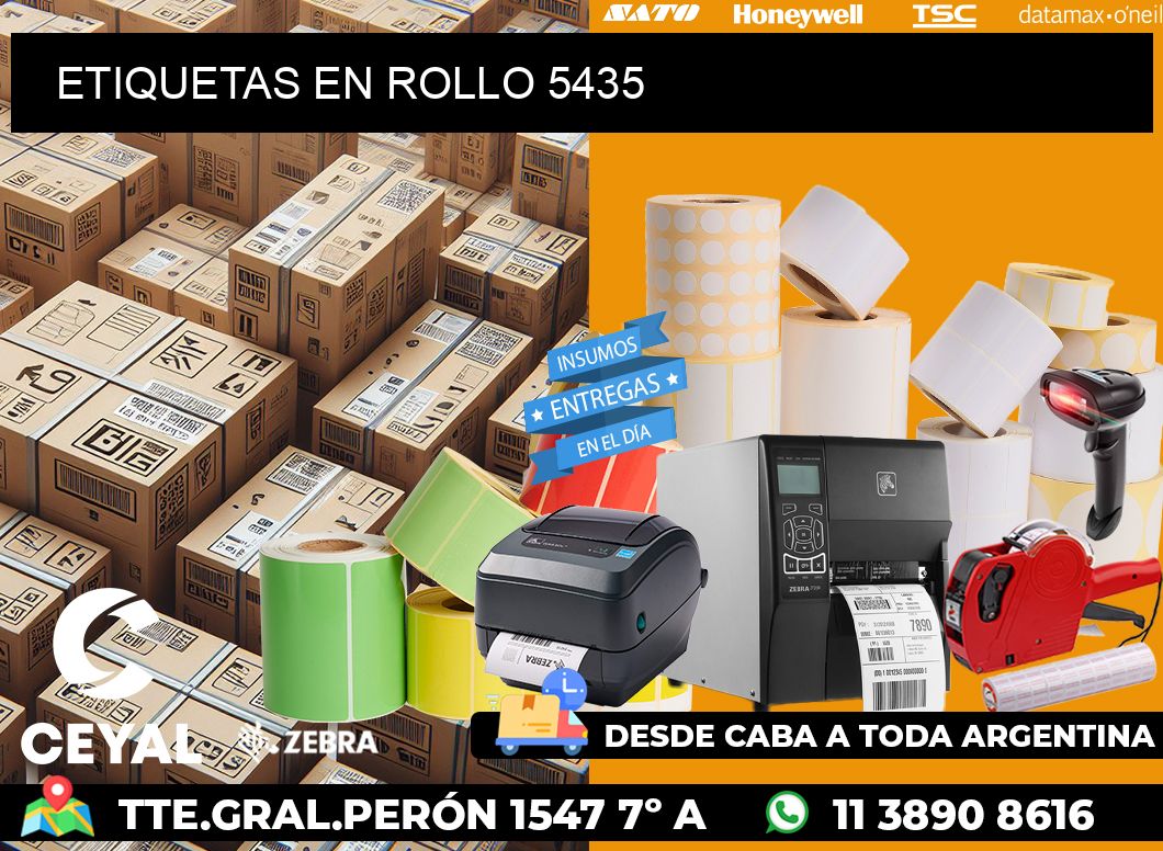 ETIQUETAS EN ROLLO 5435