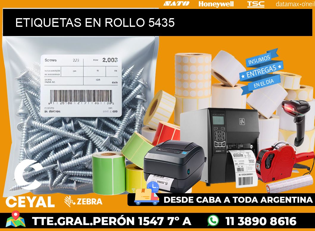 ETIQUETAS EN ROLLO 5435