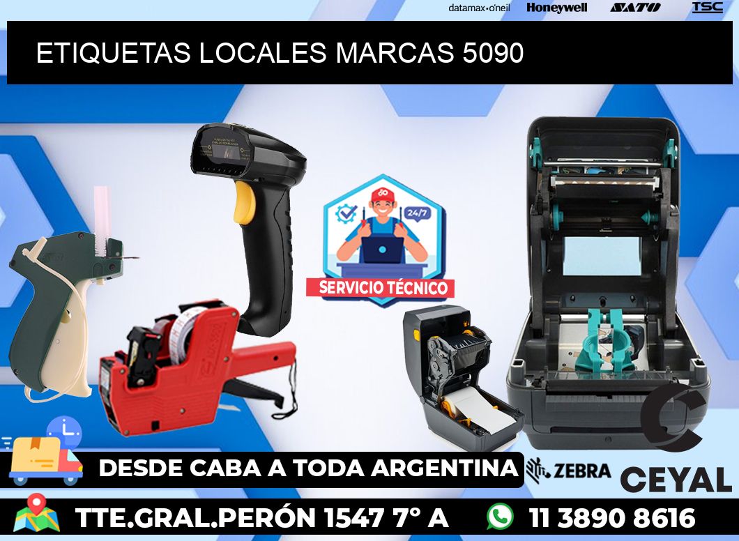 ETIQUETAS LOCALES MARCAS 5090