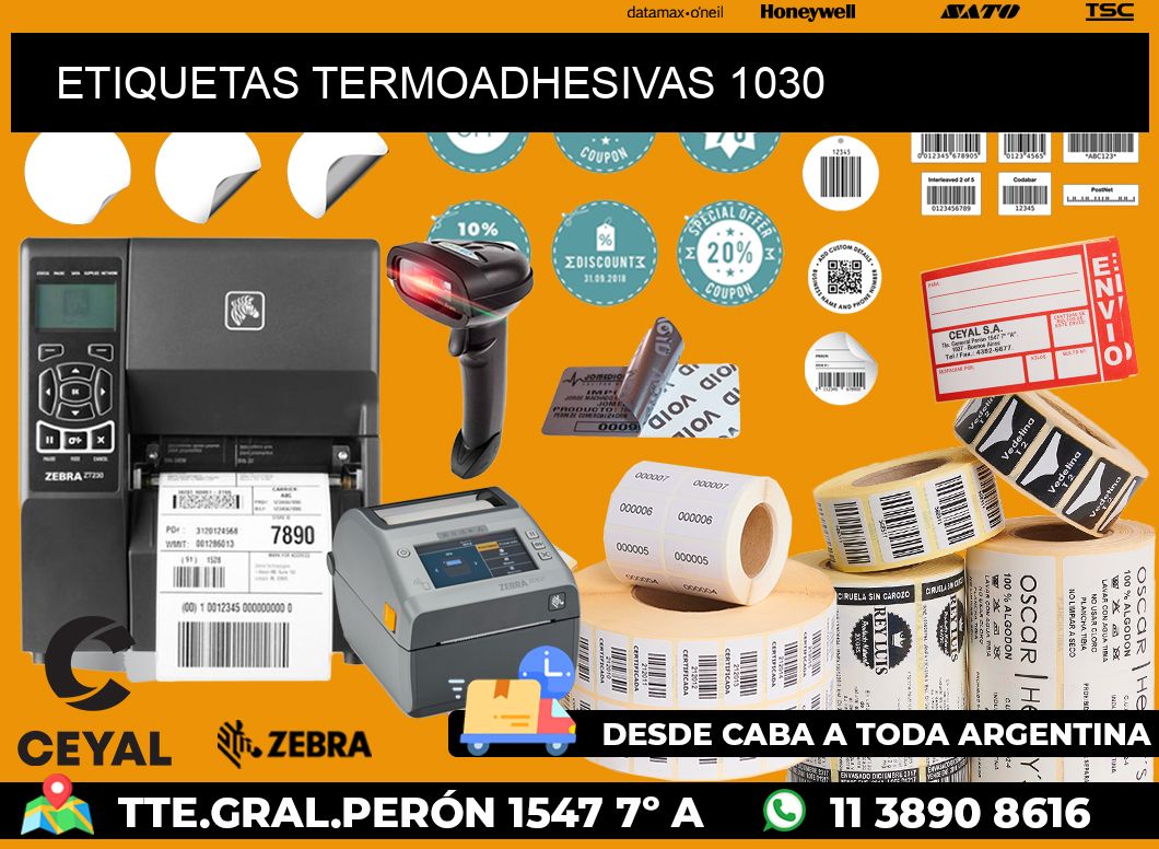 ETIQUETAS TERMOADHESIVAS 1030