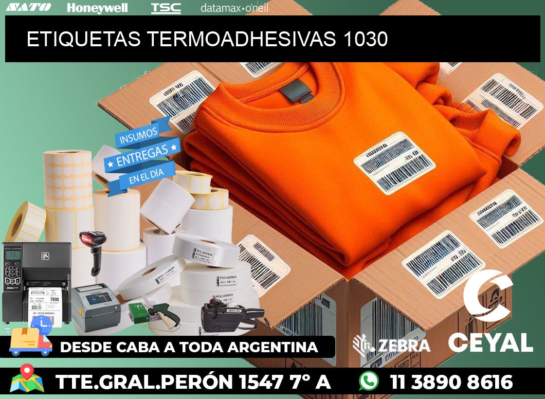 ETIQUETAS TERMOADHESIVAS 1030