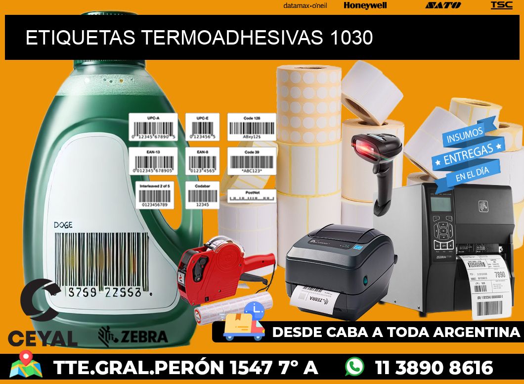 ETIQUETAS TERMOADHESIVAS 1030