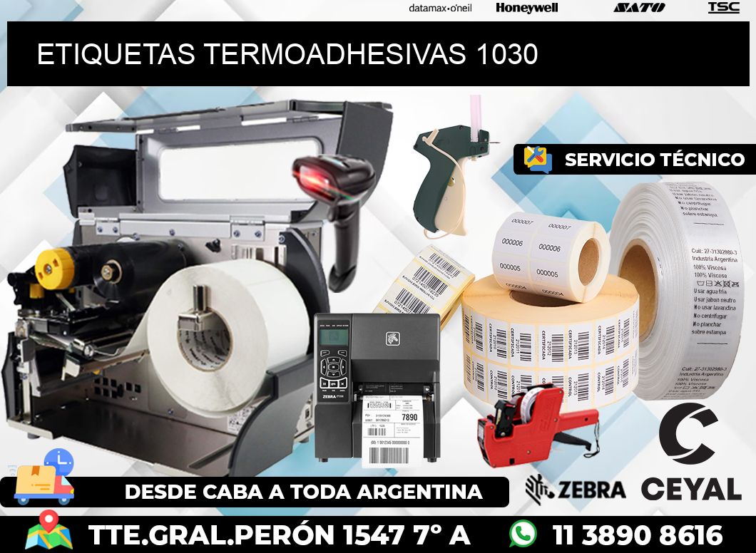 ETIQUETAS TERMOADHESIVAS 1030