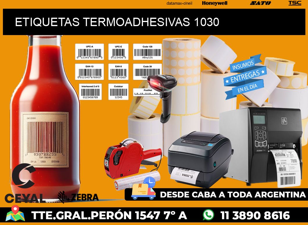 ETIQUETAS TERMOADHESIVAS 1030
