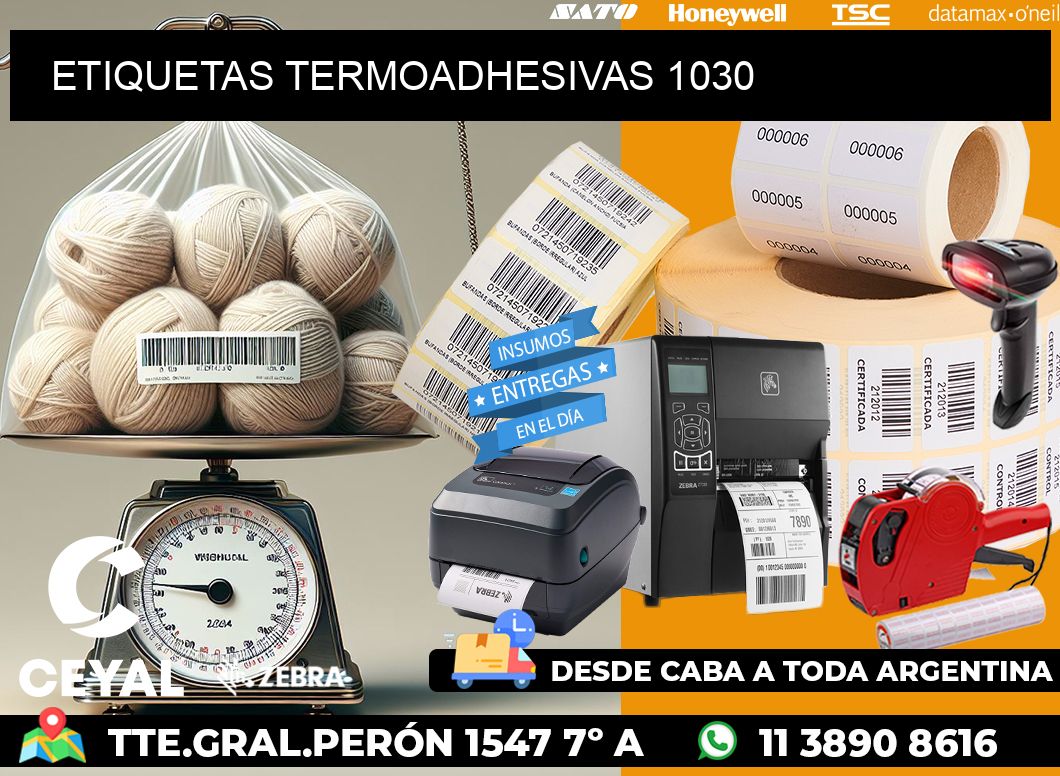 ETIQUETAS TERMOADHESIVAS 1030