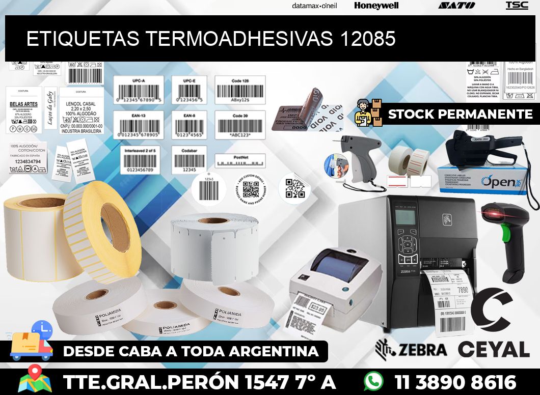 ETIQUETAS TERMOADHESIVAS 12085