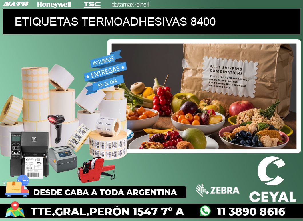 ETIQUETAS TERMOADHESIVAS 8400