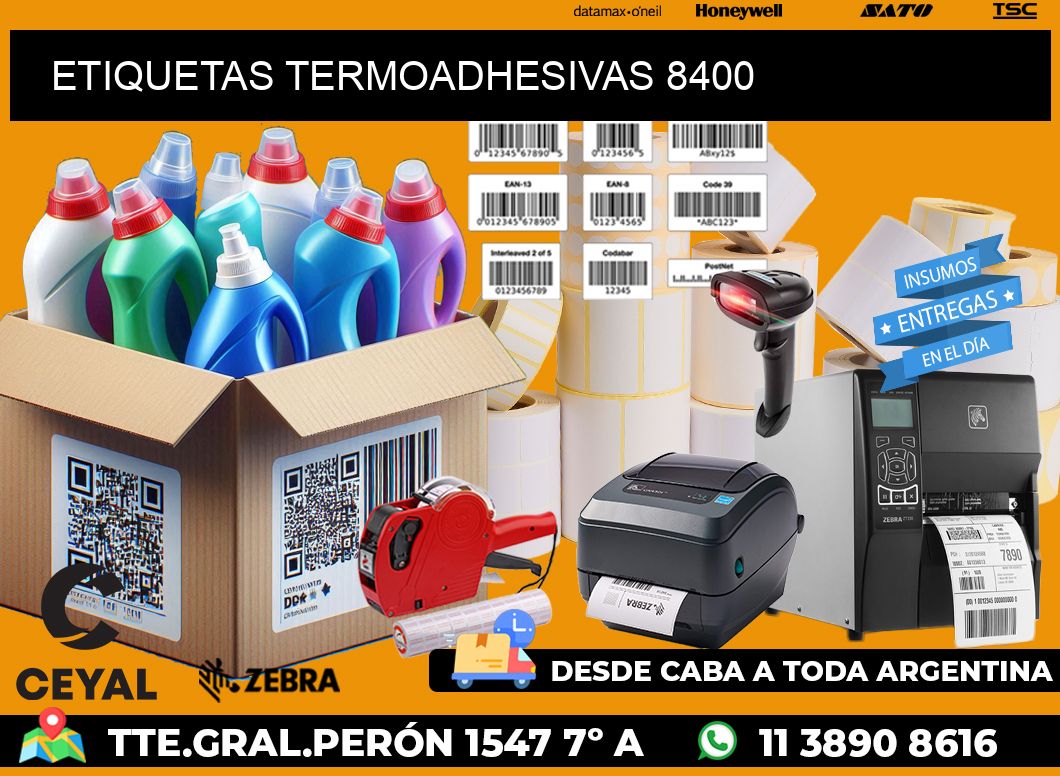 ETIQUETAS TERMOADHESIVAS 8400