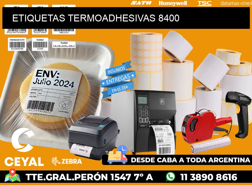 ETIQUETAS TERMOADHESIVAS 8400