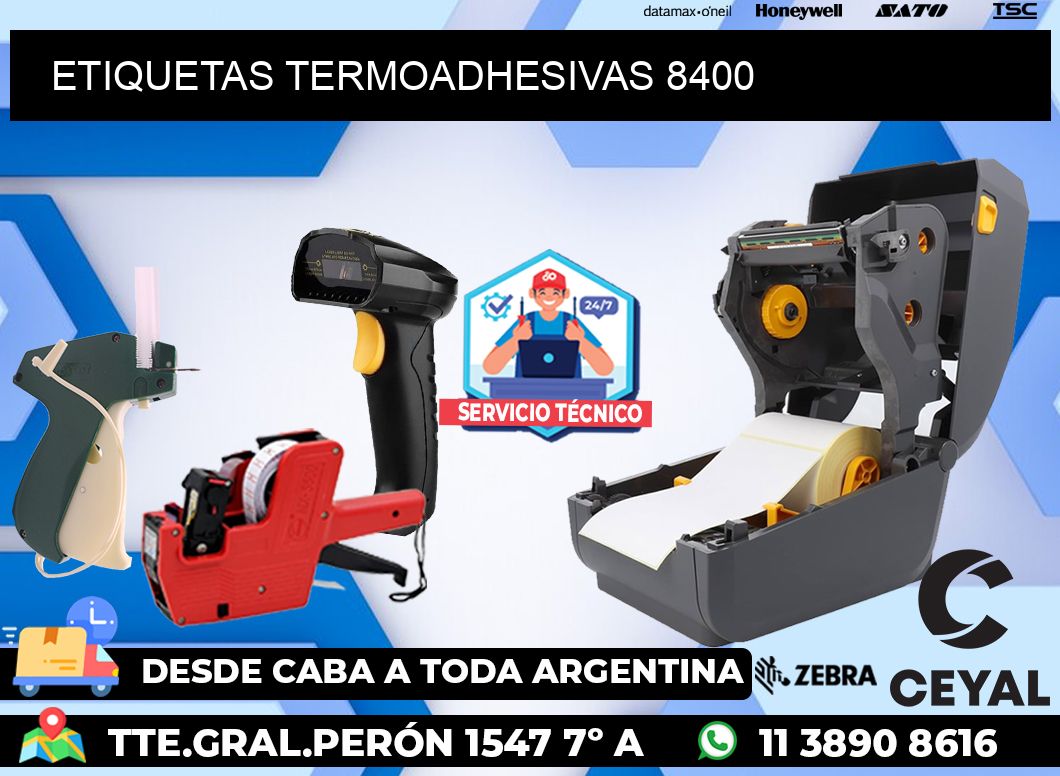 ETIQUETAS TERMOADHESIVAS 8400