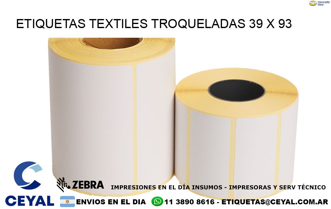 ETIQUETAS TEXTILES TROQUELADAS 39 x 93
