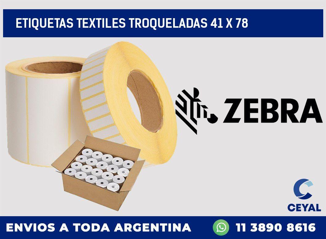 ETIQUETAS TEXTILES TROQUELADAS 41 x 78