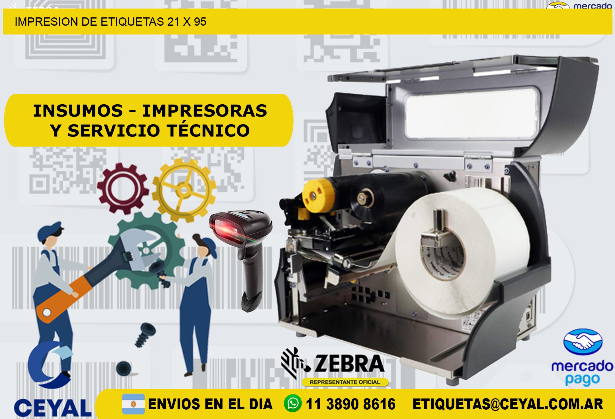 IMPRESION DE ETIQUETAS 21 x 95