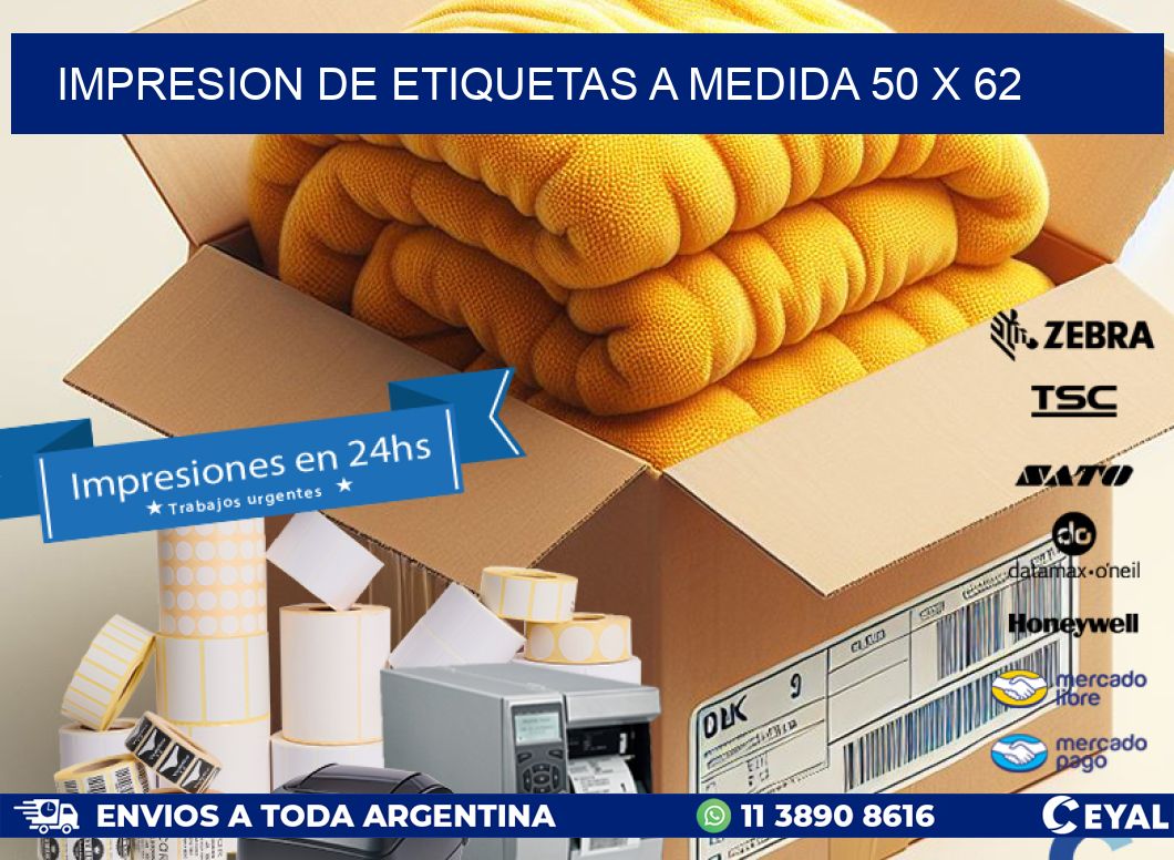 IMPRESION DE ETIQUETAS A MEDIDA 50 x 62