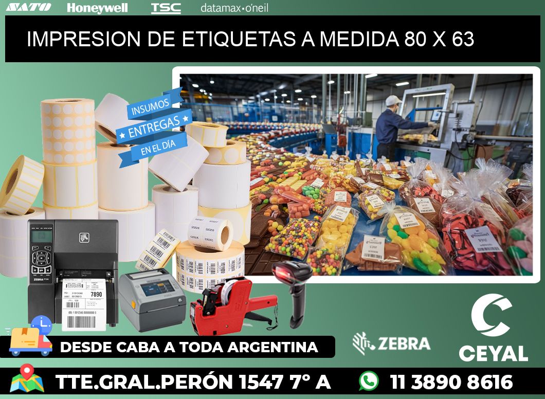 IMPRESION DE ETIQUETAS A MEDIDA 80 x 63