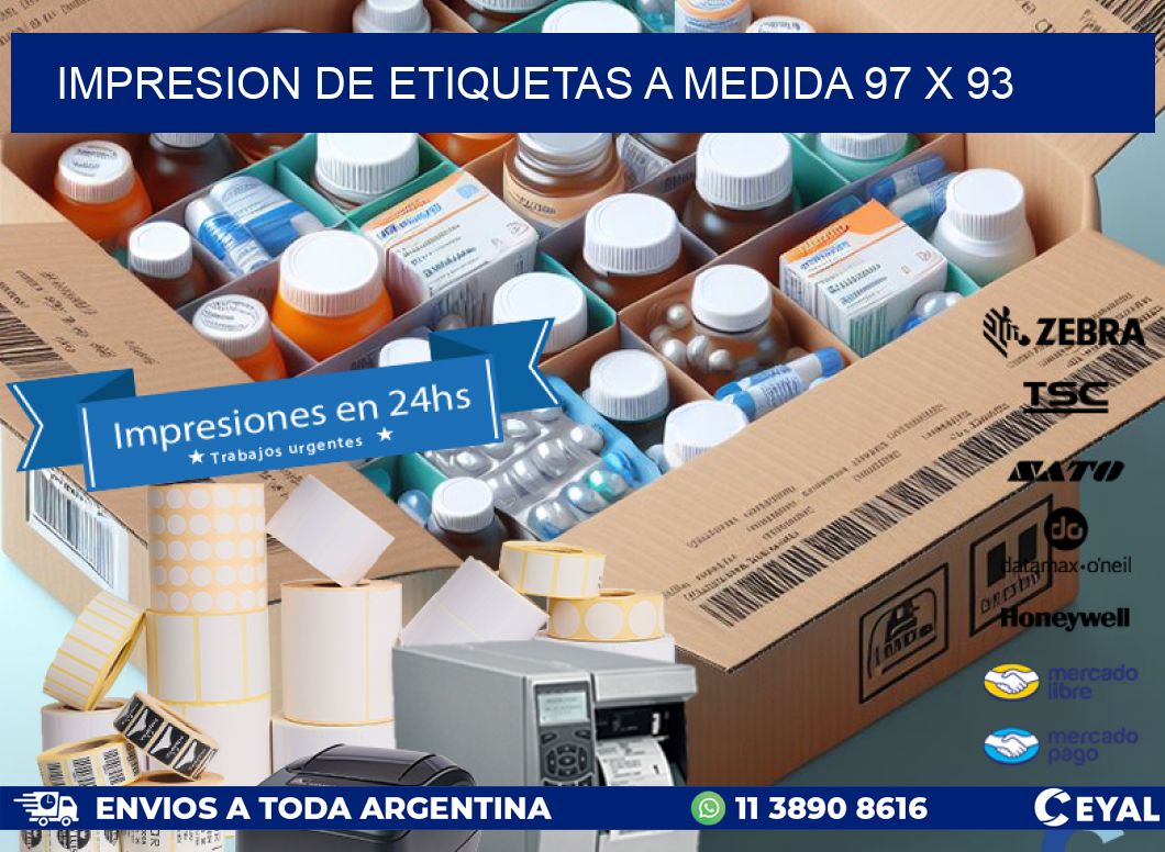 IMPRESION DE ETIQUETAS A MEDIDA 97 x 93