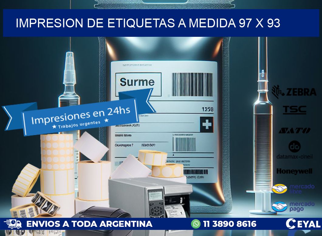 IMPRESION DE ETIQUETAS A MEDIDA 97 x 93