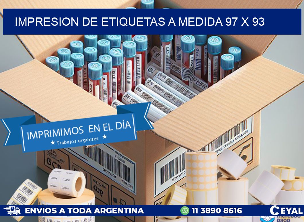 IMPRESION DE ETIQUETAS A MEDIDA 97 x 93