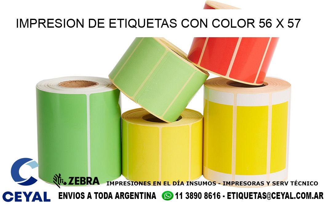 IMPRESION DE ETIQUETAS CON COLOR 56 x 57