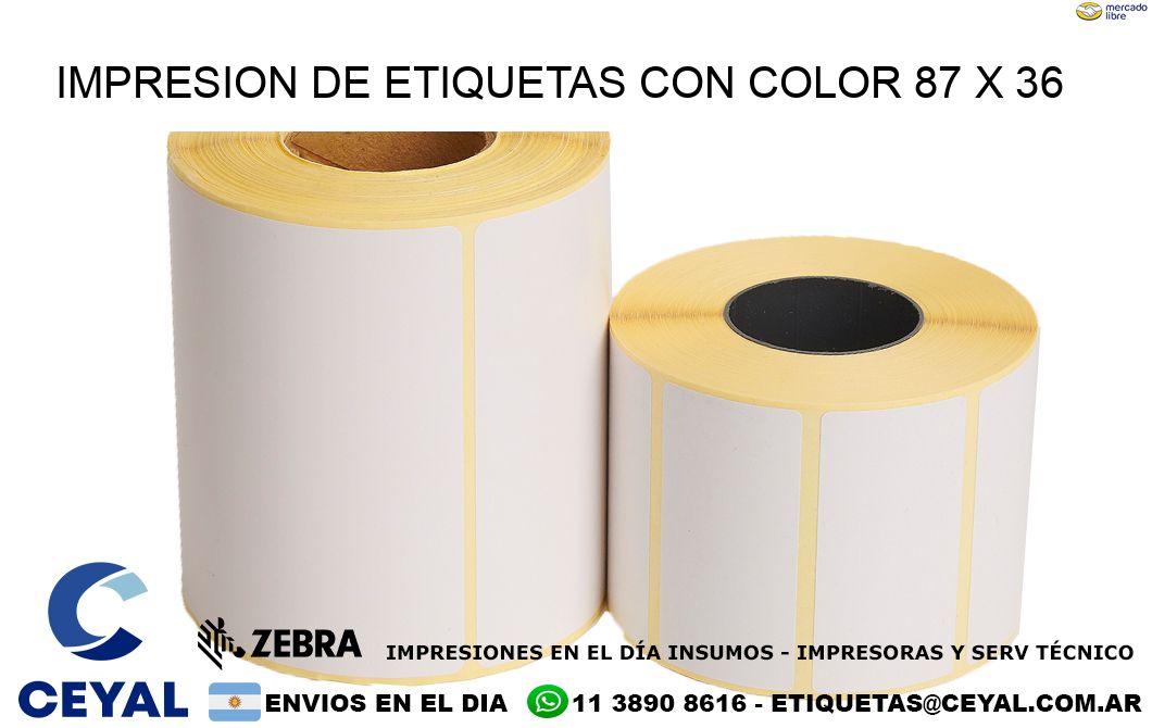 IMPRESION DE ETIQUETAS CON COLOR 87 x 36