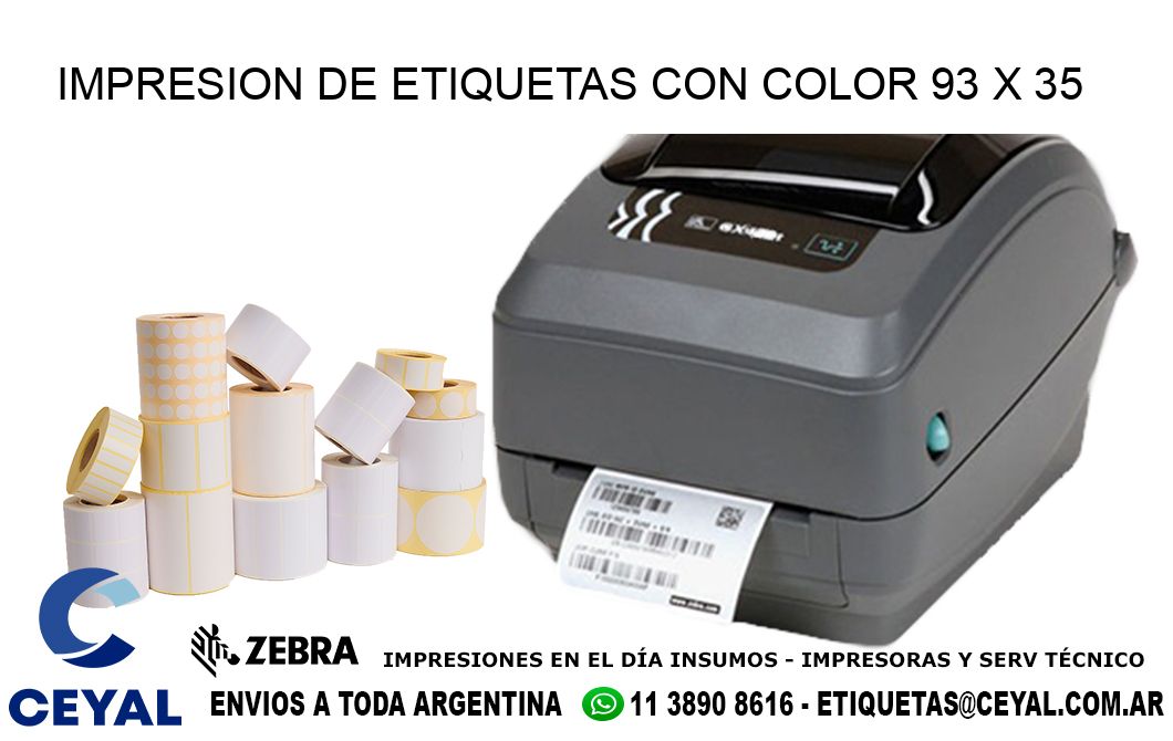 IMPRESION DE ETIQUETAS CON COLOR 93 x 35