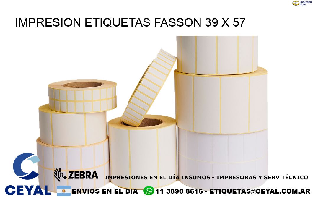 IMPRESION ETIQUETAS FASSON 39 x 57