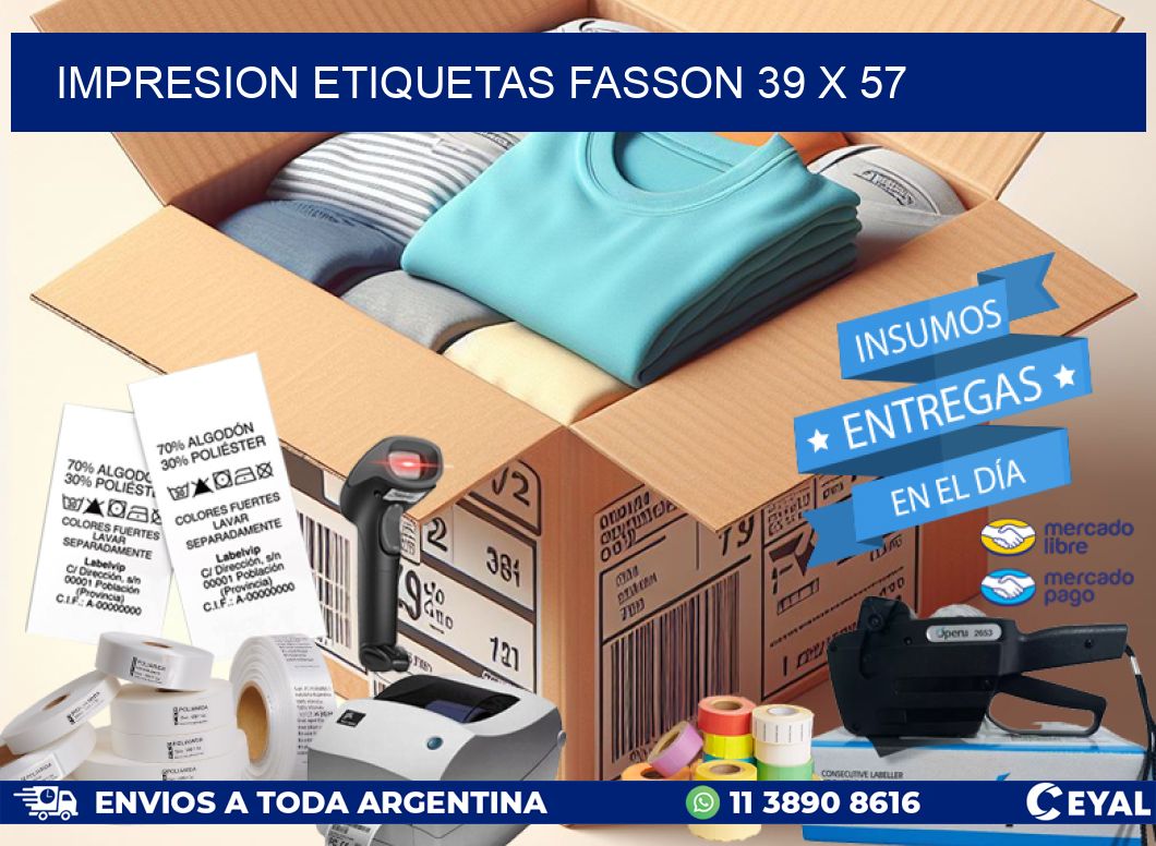 IMPRESION ETIQUETAS FASSON 39 x 57