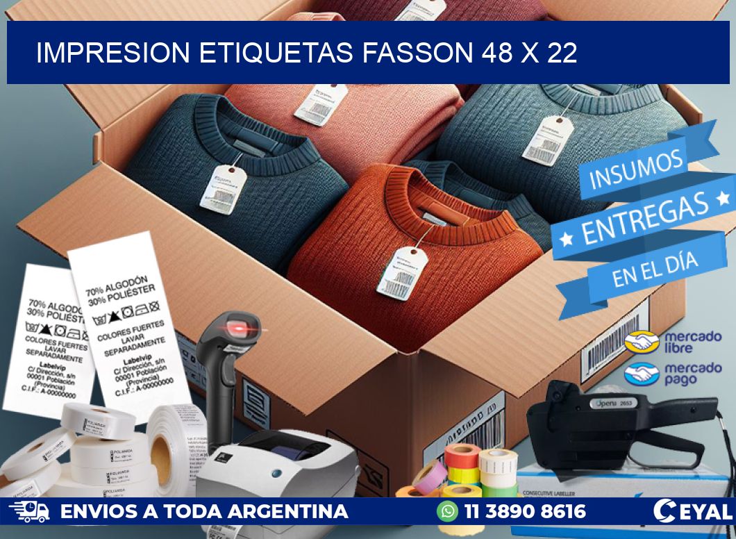 IMPRESION ETIQUETAS FASSON 48 x 22