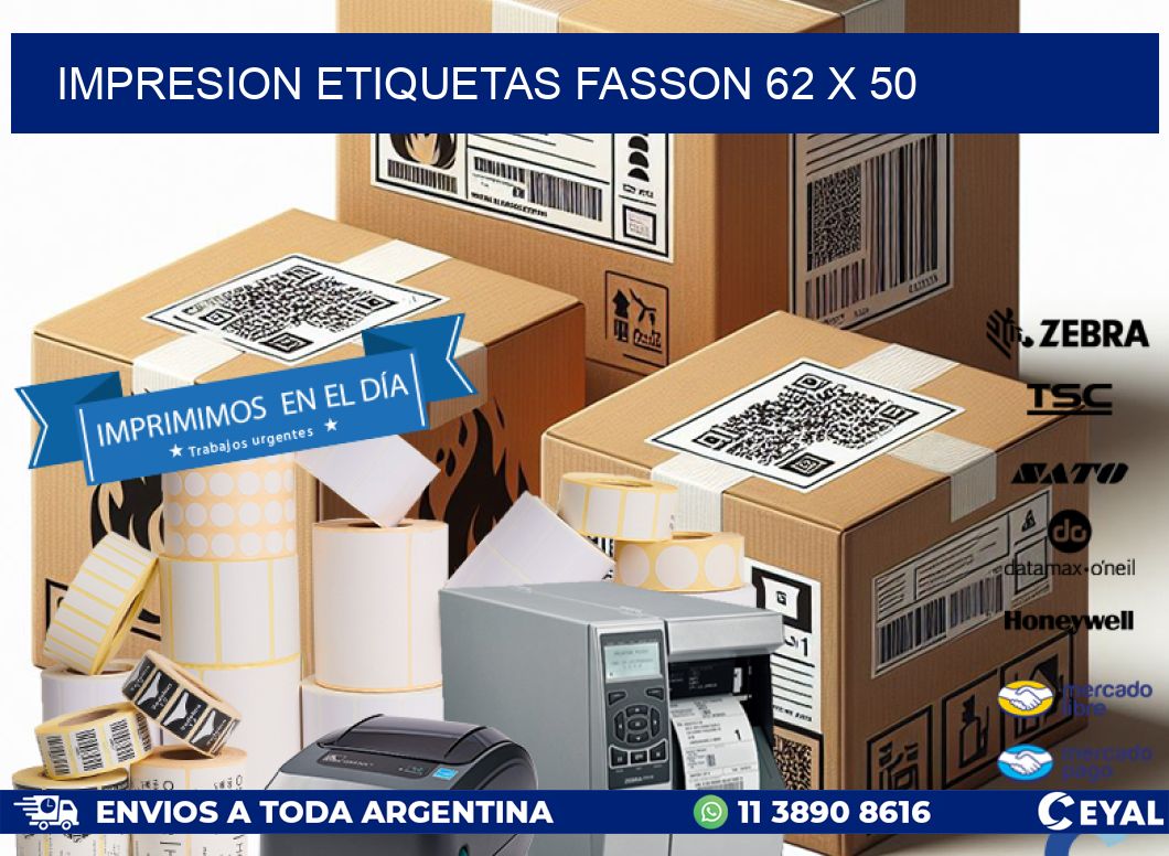 IMPRESION ETIQUETAS FASSON 62 x 50