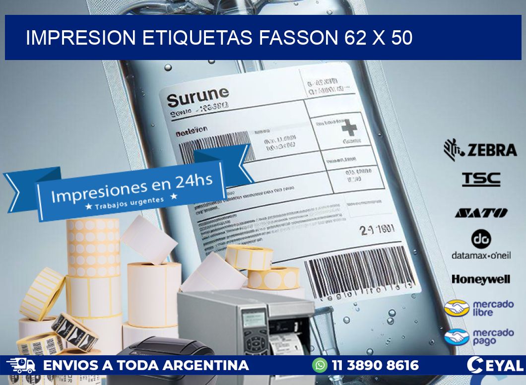 IMPRESION ETIQUETAS FASSON 62 x 50