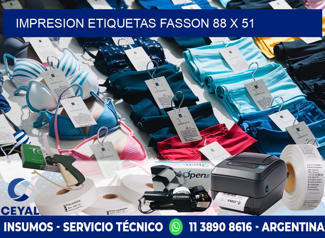 IMPRESION ETIQUETAS FASSON 88 x 51