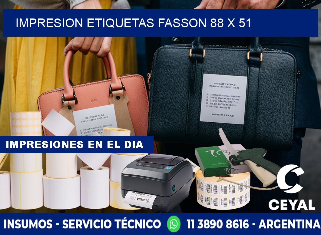 IMPRESION ETIQUETAS FASSON 88 x 51