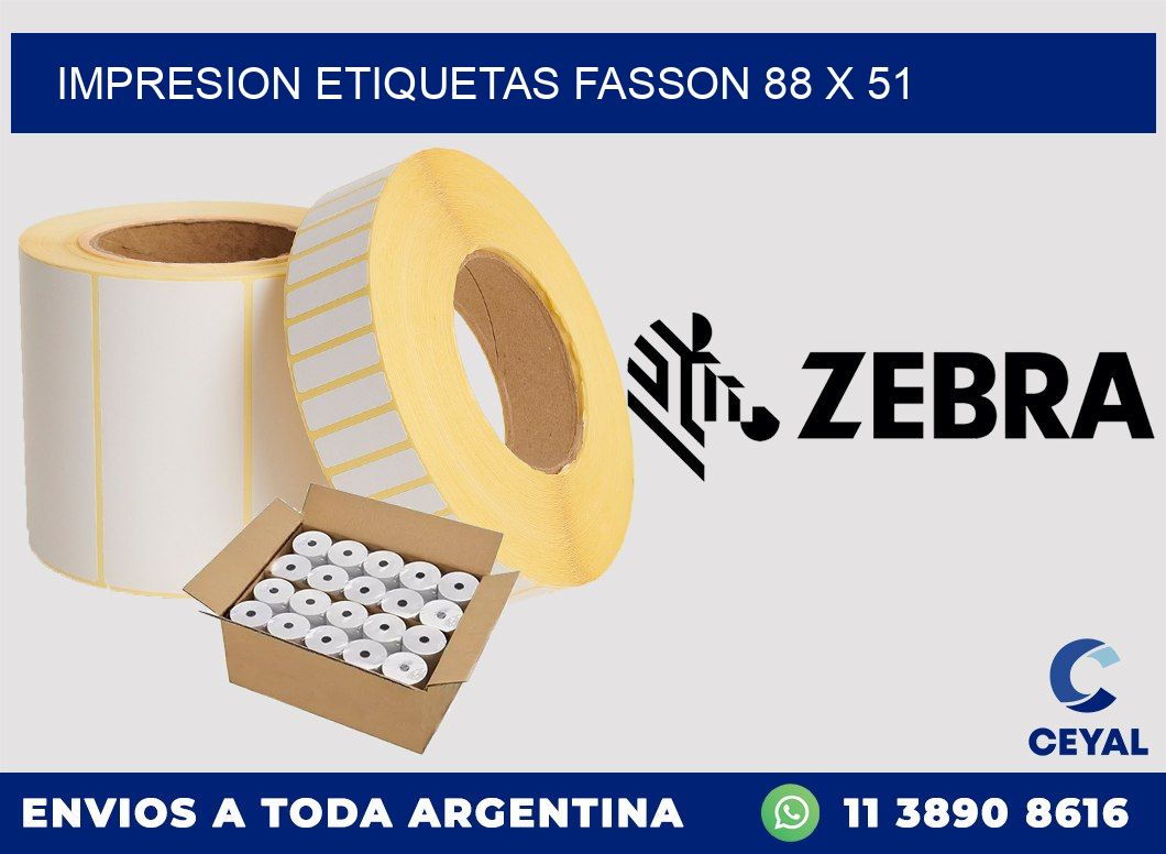 IMPRESION ETIQUETAS FASSON 88 x 51