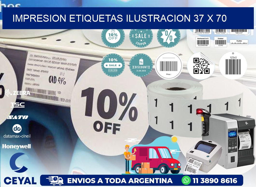 IMPRESION ETIQUETAS ILUSTRACION 37 x 70