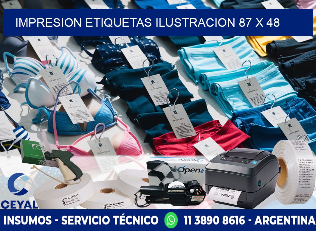 IMPRESION ETIQUETAS ILUSTRACION 87 x 48