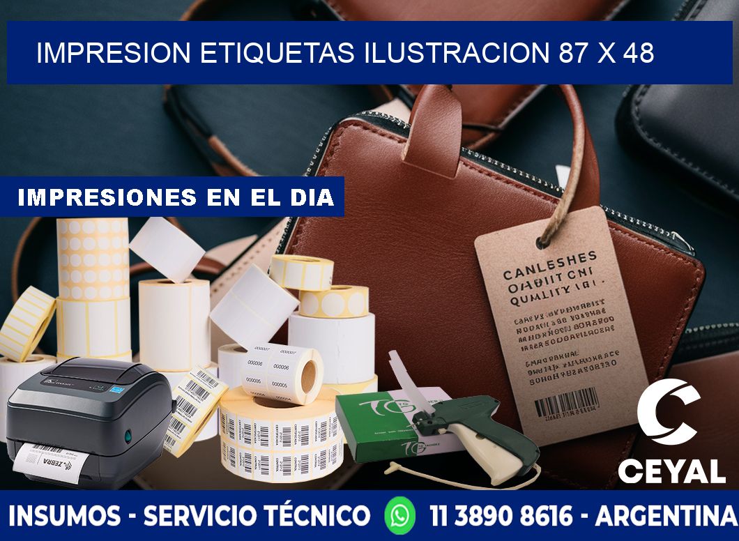IMPRESION ETIQUETAS ILUSTRACION 87 x 48