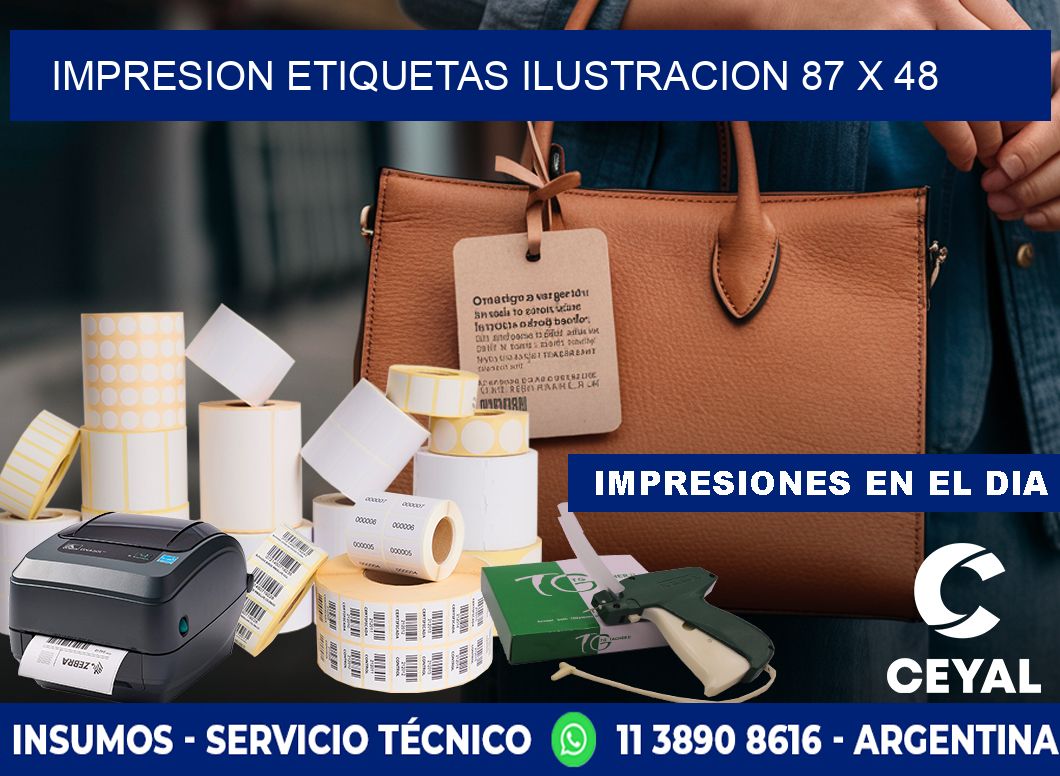 IMPRESION ETIQUETAS ILUSTRACION 87 x 48