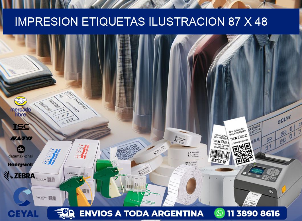 IMPRESION ETIQUETAS ILUSTRACION 87 x 48