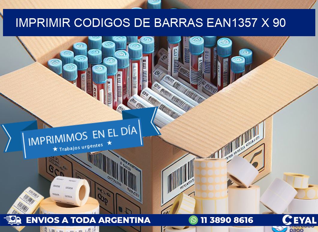IMPRIMIR CODIGOS DE BARRAS EAN1357 x 90