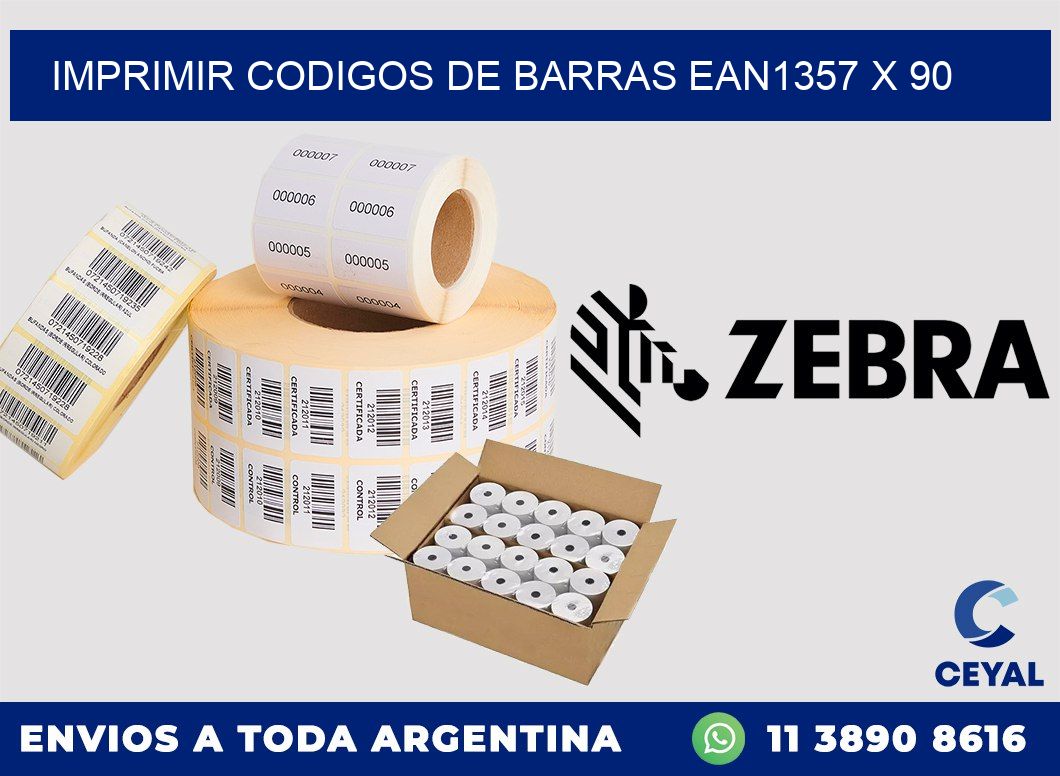 IMPRIMIR CODIGOS DE BARRAS EAN1357 x 90