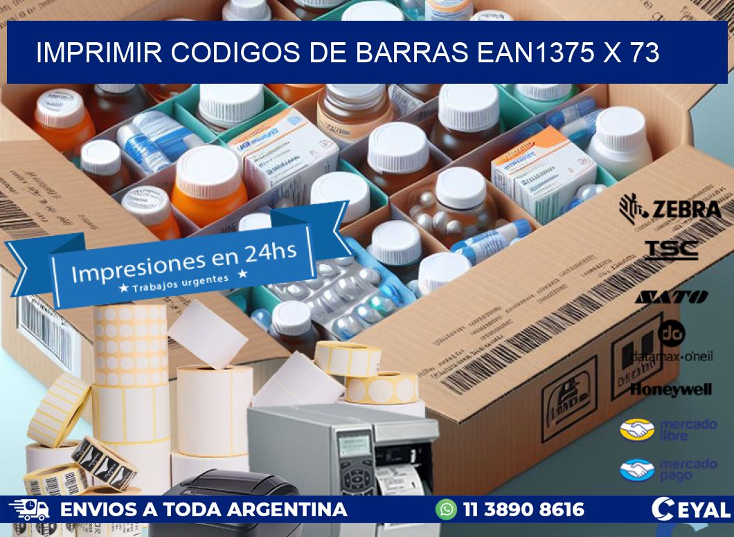 IMPRIMIR CODIGOS DE BARRAS EAN1375 x 73