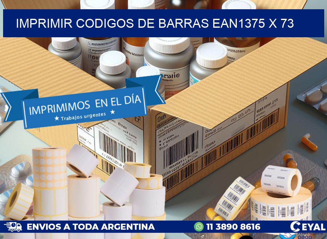 IMPRIMIR CODIGOS DE BARRAS EAN1375 x 73