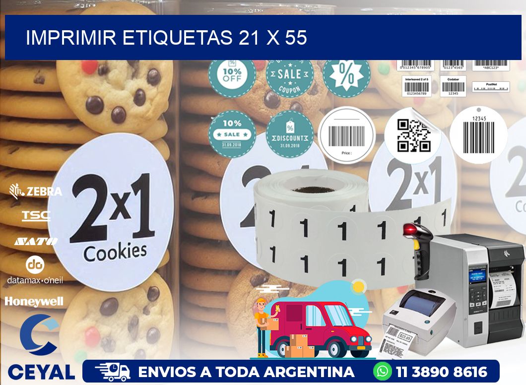 IMPRIMIR ETIQUETAS 21 x 55