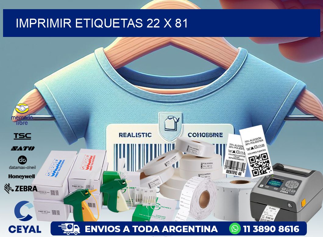 IMPRIMIR ETIQUETAS 22 x 81