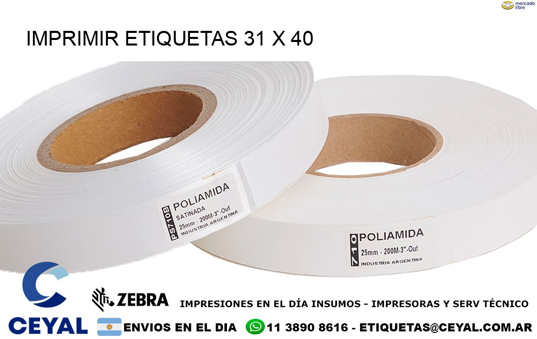 IMPRIMIR ETIQUETAS 31 x 40