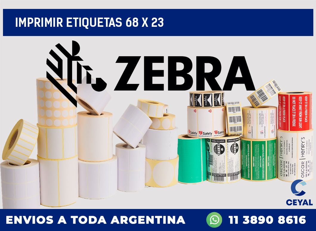 IMPRIMIR ETIQUETAS 68 x 23
