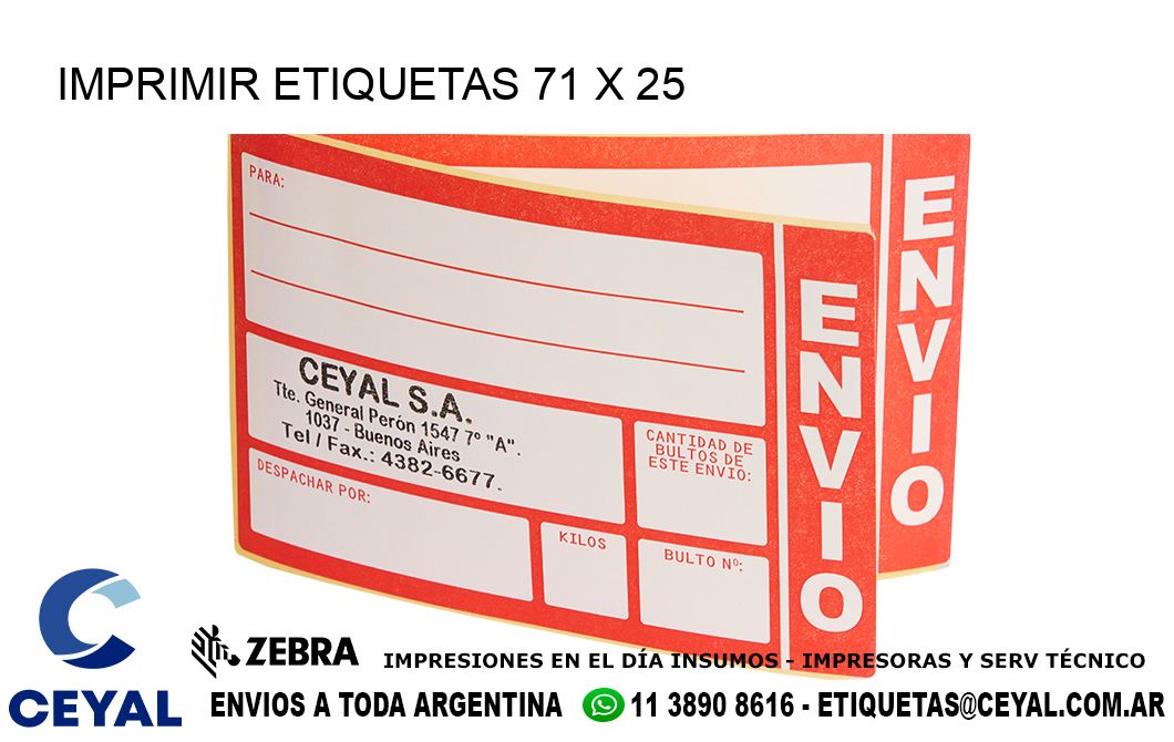 IMPRIMIR ETIQUETAS 71 x 25