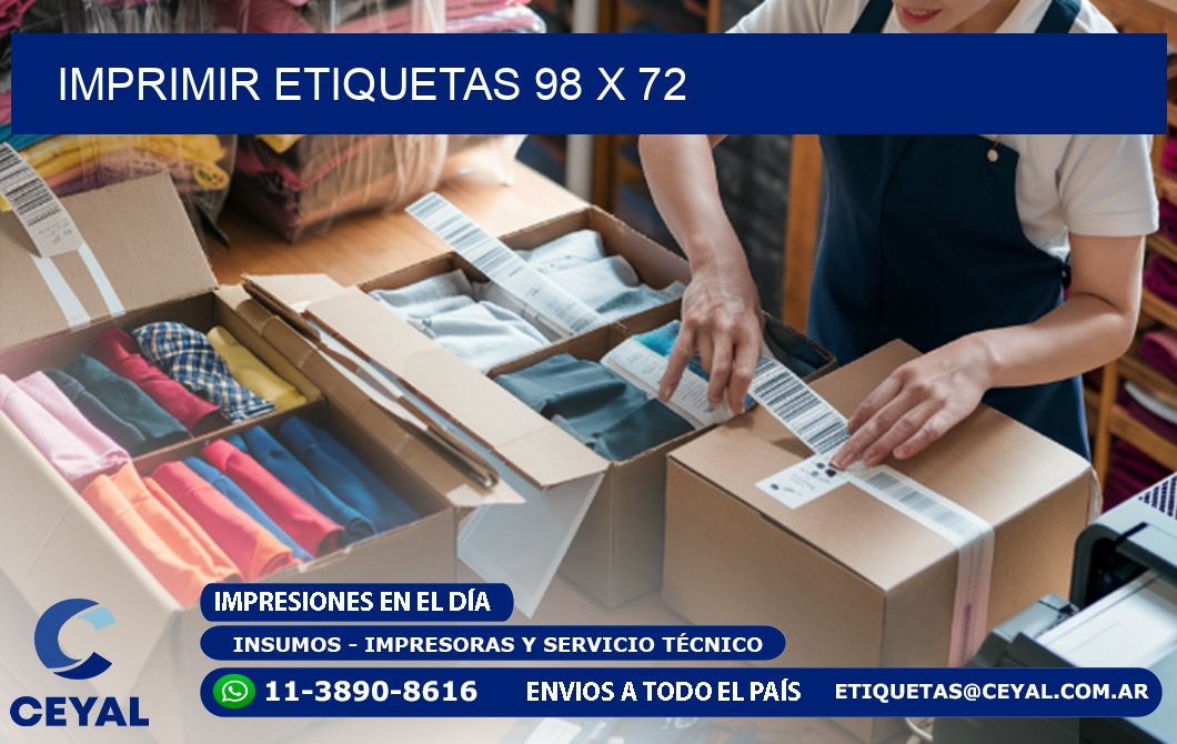 IMPRIMIR ETIQUETAS 98 x 72