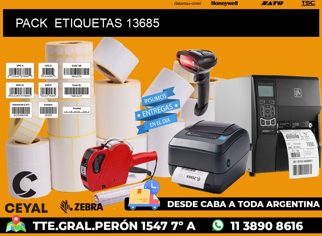 PACK  ETIQUETAS 13685
