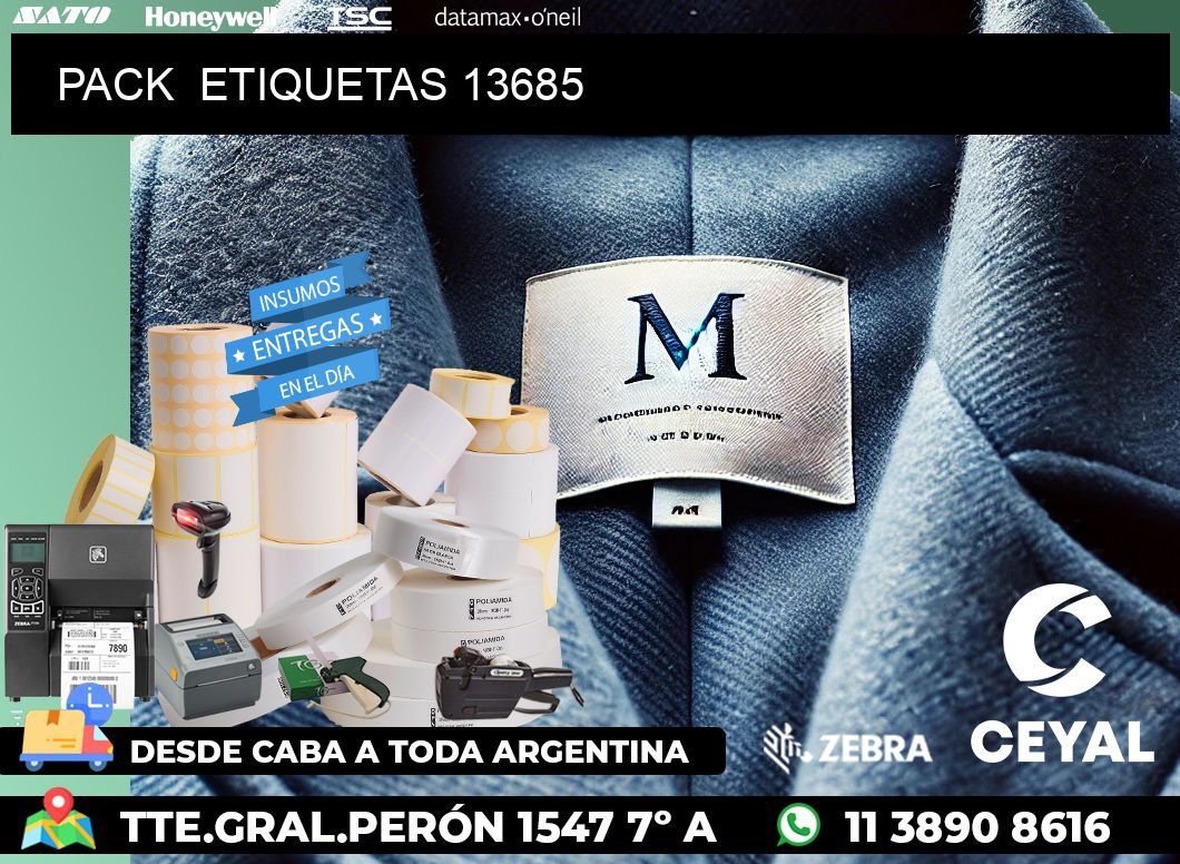 PACK  ETIQUETAS 13685